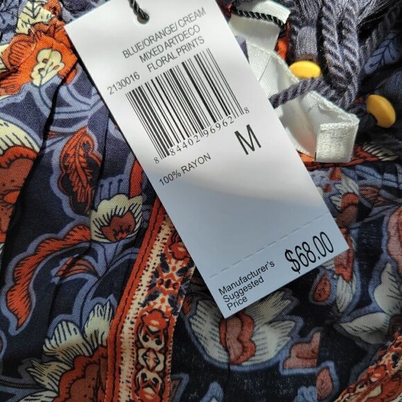 Pretty Boho Floral Blouse Top Women Size M - Picture 11 of 11